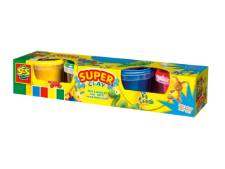 SUPER CLAY 4 X 90GR EDUCATIONAL,TEACHER HOME SCHOOL, LEARNING