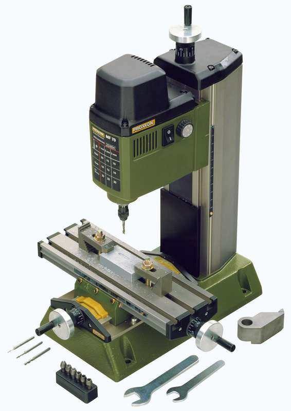 MICRO MILLING MACHINE MF70, ARTS AND CRAFTS, MINIATURE MODEL BUILDING, PROXXON ACCESSORIES