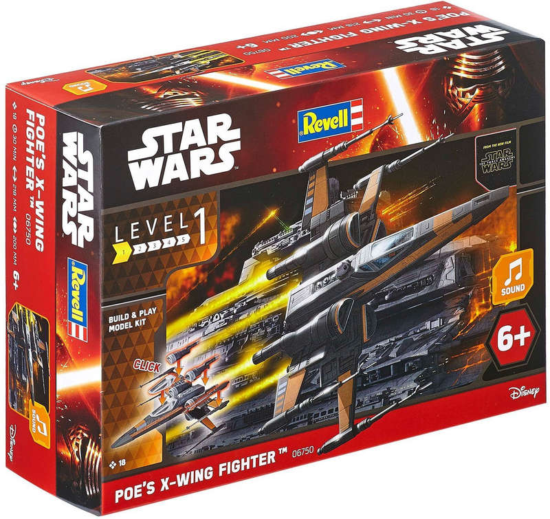 STAR WARS 1:78 POE'S X-WING FIGHTER WITH SOUND PLASTIC MODEL KIT