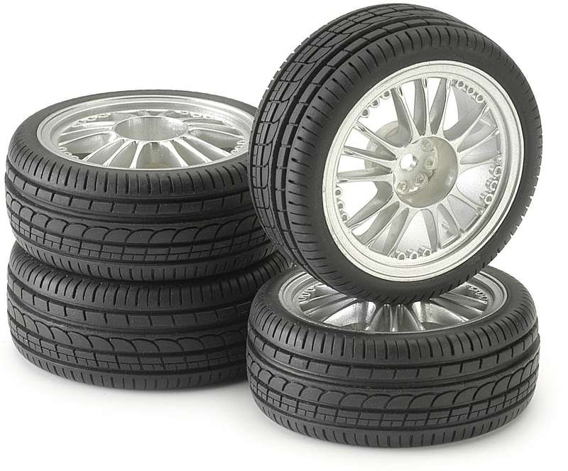 Tire & Rim Set - For 1/10 Radio Control Car 12mm hex