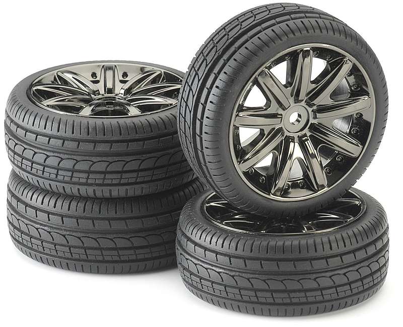 Tire & Rim Set - For 1/10 Radio control Car