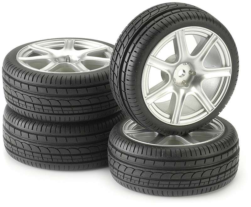 Tire & Rim Set - For 1/10 Radio control Car 12mm hex