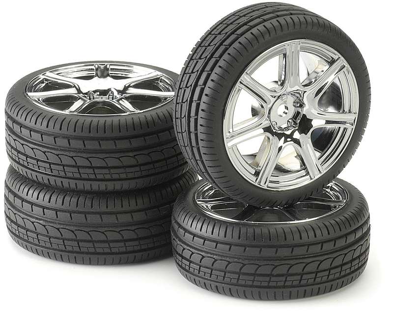 Tire & Rim Set - For 1/10 Scale Radio control Car