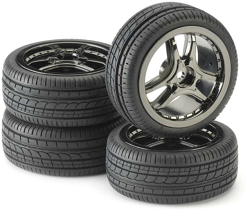 Tire & Rim Set - For 1/10 Scale Radio Control Car