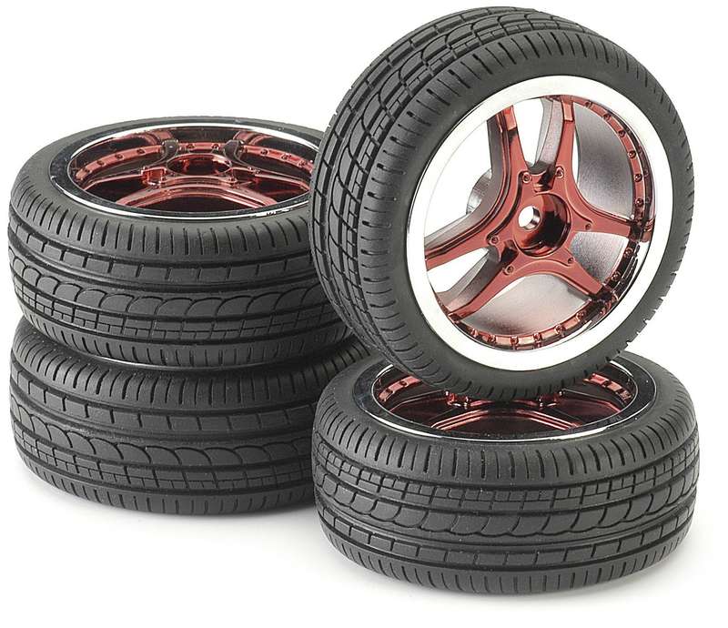 Tire & Rim Set - For 1/10 Scale Radio Control Car