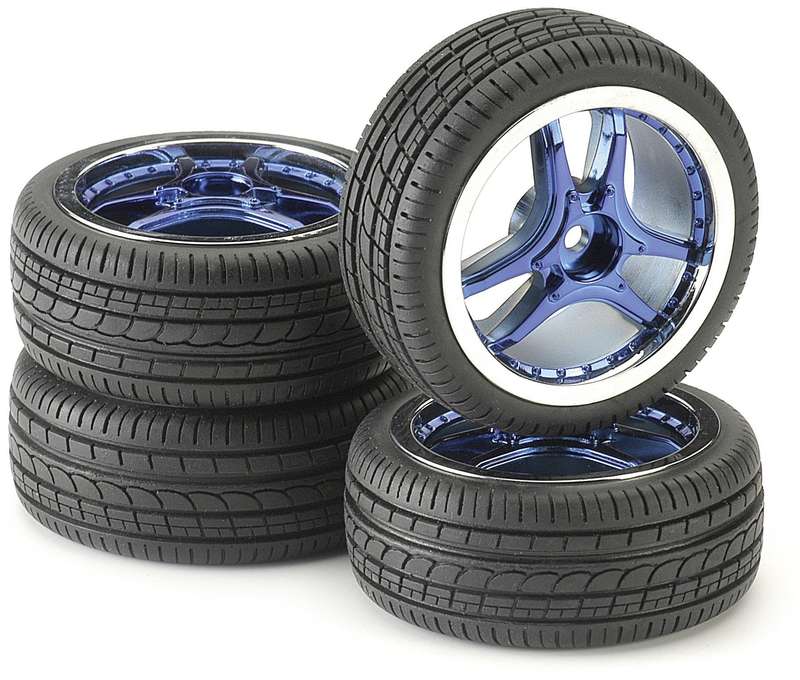 Tire & Rim Set - For 1/10 Scale Radio Control Car