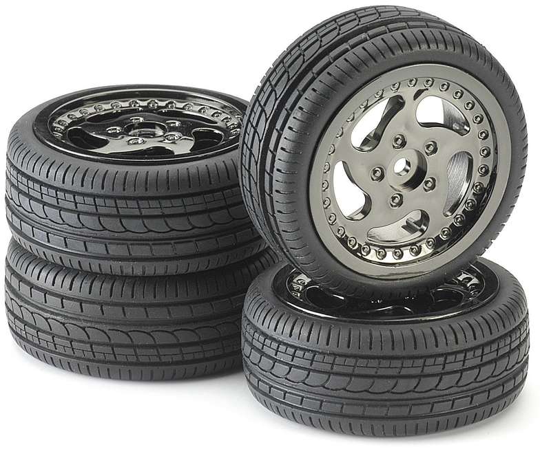 Tire & Rim Set - For 1/10 Scale Radio Control Car