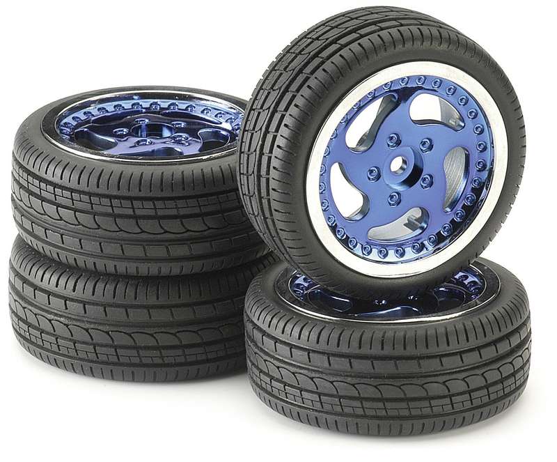 Tire & Rim Set - For 1/10 Scale Radio Control Car 12mm hex