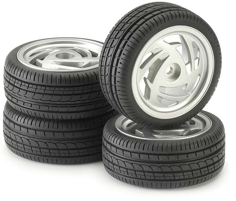Tire & Rim Set - For 1/10 Scale Radio Control Car 12mm hex