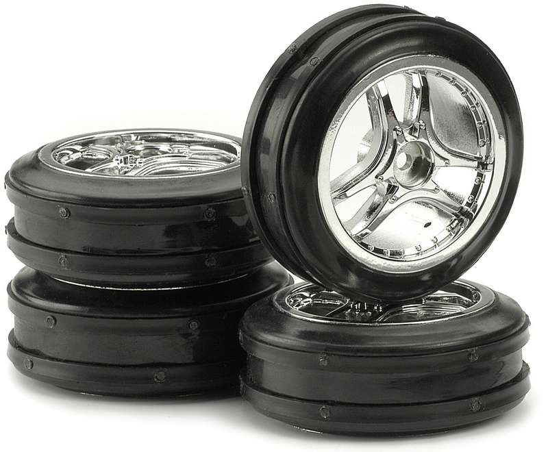 Tire & Rim Set - For 1/10 Scale Radio Control Car