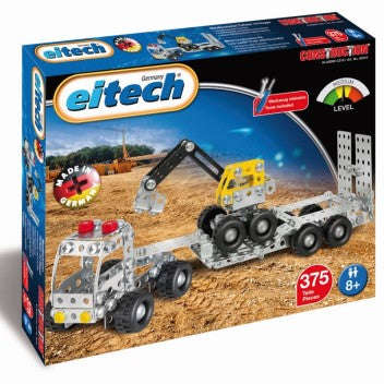 TRUCK WITH TRAILER/DIGGER APPROX 375 PARTS ,CONSTRUCTION SET,MODEL BUILDING K