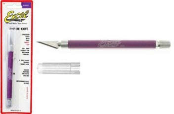 KNIFE GRIP ON PURPLE WITH SAFETY CAP HOBBY TOOL, ARTS AND CRAFTS, STATIONERY, MINIATURE MODEL BUI...
