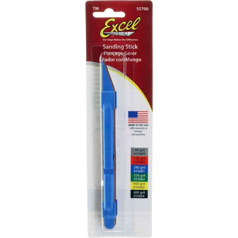 SANDING STICK BLUE WITH #240 BELT HOBBY TOOL, ARTS AND CRAFTS, STATIONERY, MINIATURE MODEL BUILDING
