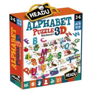 MONTESSORI ALPHABET PUZZLE 3D EDUCTIONAL PUZZLE, TEACHER HOMESCHOOL SUPPLIES;  TODDLER LEARNING T...