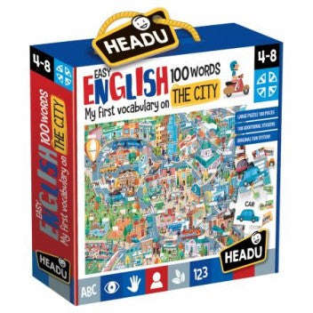 EASY ENGLISH 100 WORDS CITY EDUCATIONAL;PUZZLE;EDUCTIONAL PUZZLE, TEACHER HOMESCHOOL SUPPLIES;  T...