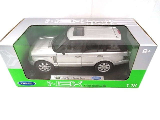 RANGE ROVER SILVER  DIECAST WELLY/NEX 1/18, DIECAST CAR, COLLECTABLE CAR.