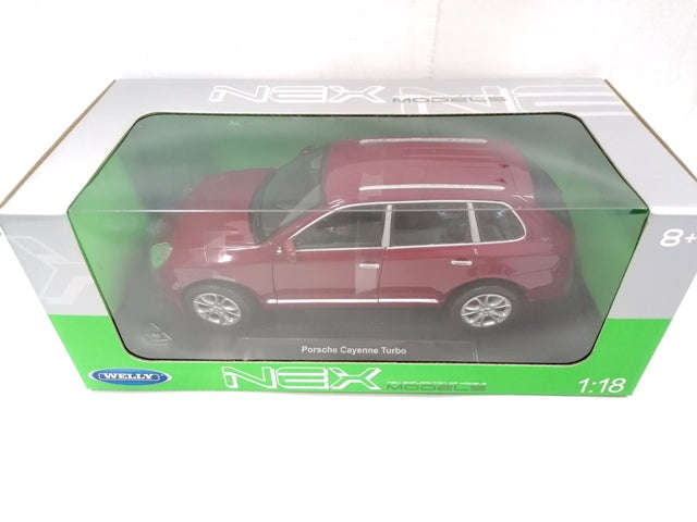 1/18 PORSCHE CAYENNE TURBO PLUM RED  2006 DIECAST, DIECAST CAR, COLLECTABLE CAR.
