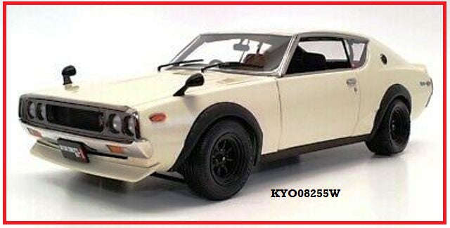 NISSAN SKYLINE 2000 GT-R KPGC110 WHITE  1/18 DIECAST, DIECAST COLLECTABLES