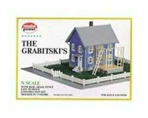 N SCALE THE GRABITSJIS HOUSE, PLASTIC SCALE MODEL,MODEL TRAIN ACCESSORIE