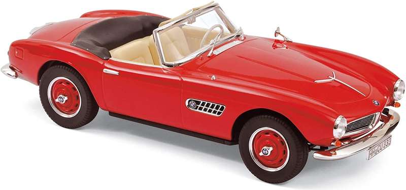 1:18 BMW 507 CABRIOLET 1956 RED DIECAST, DIECAST CAR, COLLECTABLE CAR.