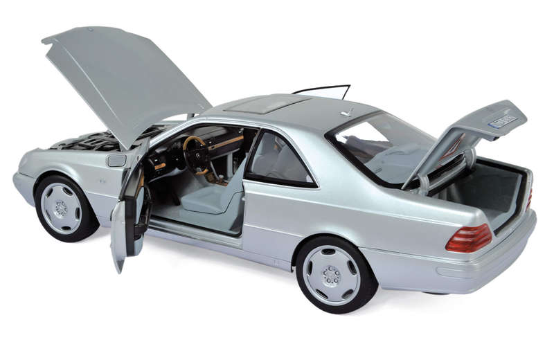 MERCEDES-BENZ CL600 COUPÉ SILVER 1997 DIECAST 1/18