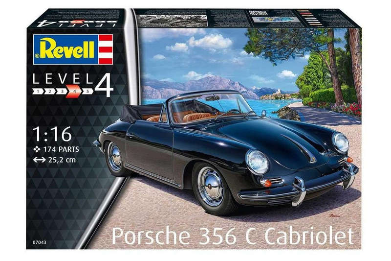 1/16 PORSCHE 356C CABRIOLET PLASTIC MODEL KIT