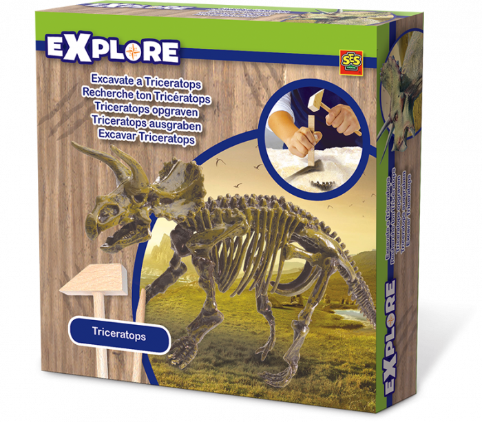 EXCAVATE A TRICERATOPS EDUCATIONAL,TEACHER HOME SCHOOL, LEARNING