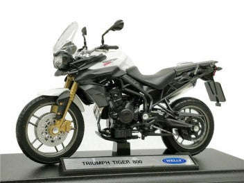 TRIUMPH TIGER 800 1/18 DIECAST, DIECAST MOTORBIKE, COLLECTABLE MOTORCYCLE.