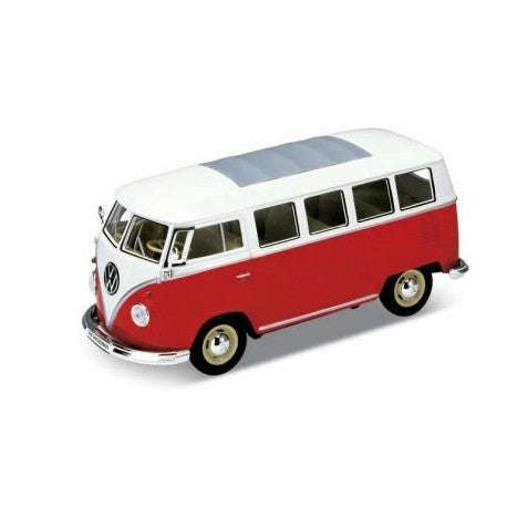 1:24 VOLKSWAGEN CLASSICAL BUS RED/WHITE 1962 DIECAST, DIECAST CAR, COLLECTABLE CAR.