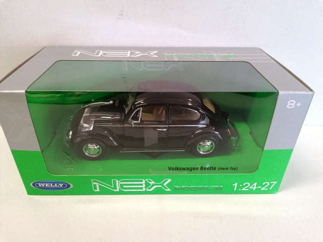 VOLKSWAGEN BEETLE HARD TOP BLACK 1/24 DIECAST, DIECAST CAR, COLLECTABLE CAR.