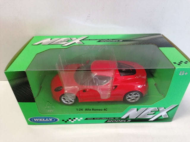ALFA ROMEO 4C RED  1/24 DIECAST, DIECAST CAR, COLLECTABLE CAR.