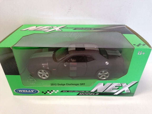 DODGE CHALLENGER SRT MATT BLACK 2012 1/24 DIECAST, DIECAST CAR, COLLECTABLE CAR.