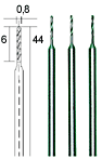 MICRO TWIST DRILLS  HSS 0,8 MM DIA 3 OFF, ARTS AND CRAFTS, MINIATURE MODEL BUILDING, PROXXON ACCE...