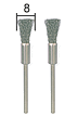 STAINLESS STEEL BRUSH 8 MM DIA 2  PCS, ARTS AND CRAFTS, MINIATURE MODEL BUILDING, PROXXON ACCESSO...