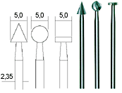 Proxxon - Wolfram vanadium steel Milling Cutters - Set of 3, ARTS AND CRAFTS, MINIATURE MODEL BUI...
