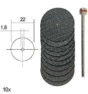 Proxxon - Aluminium oxide cutting discs with reinforcement (Set Of 10), ARTS AND CRAFTS, MINIATUR...
