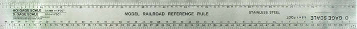 12" Scale Model Railroad Ruler HOBBY TOOL