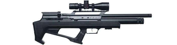 Effecto Zeon, Black Suede Synthetic PCP Air Rifle 5.5mm 46cm Choked Barrel