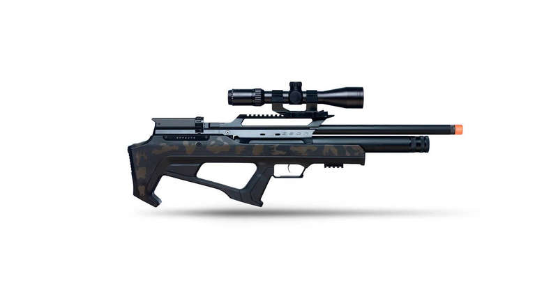 Effecto Zeon, Khaki Camo Model PCP Air Rifle 5.5mm 46cm Choked Barrel