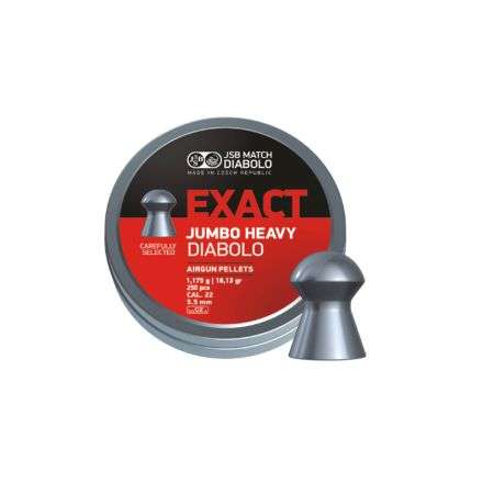 JSB Diabolo Jumbo Exact Heavy Pellets .22/5.52 mm - 250 Pieces