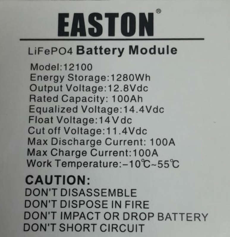 Hoselect 12V Lithium100Ah Battery LiFePo4