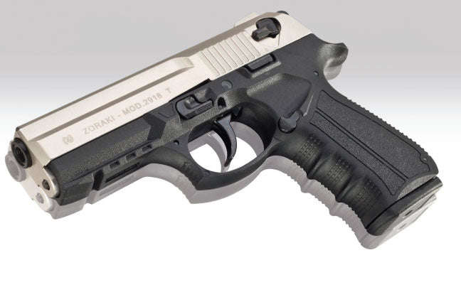 Zoraki 2918 - 9mm pepper/teargas/blanks pistol, shiny chrome