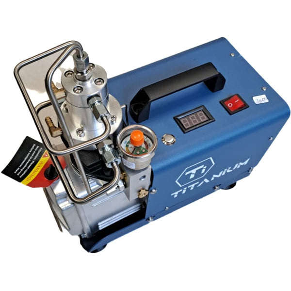Mini High Pressure Titanium Compressor | 220V |  0-300BAR | Includes Water Pump, Requires Externa...