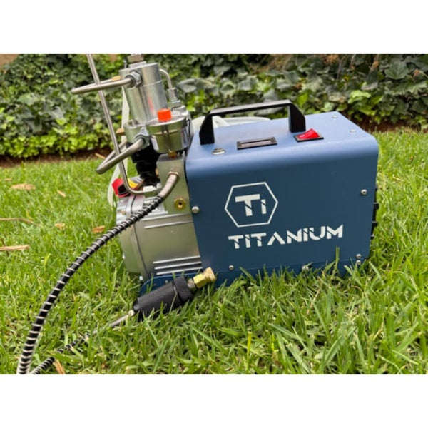 Mini High Pressure Titanium Compressor | 220V |  0-300BAR | Includes Water Pump, Requires Externa...