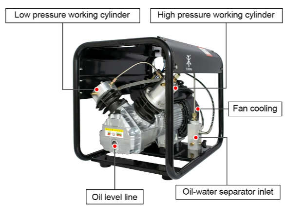 PCP Air Compressor 300Bar 4500Psi High Pressure Compressor for Inflator PCP Rifle Airgun Diving S...