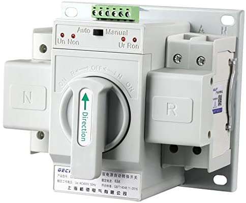 Dual Power Automatic Changeover switch ATS 63A (Use with Generator or Inverter)