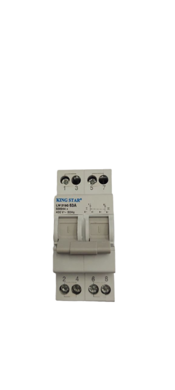 2 Pole 63A Changeover Switch LW219G - DIN Rail