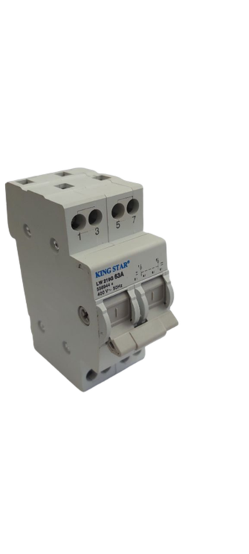 2 Pole 63A Changeover Switch LW219G - DIN Rail
