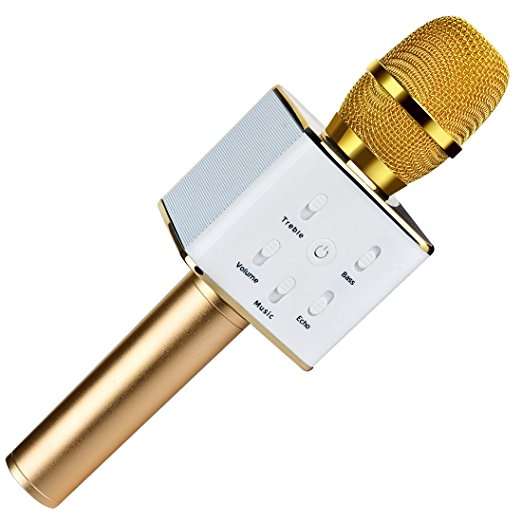 Mobile Phone Karaoke Wireless Microphone Q7 Mike Bluetooth Pocket Party KTV Sing Handheld Speaker