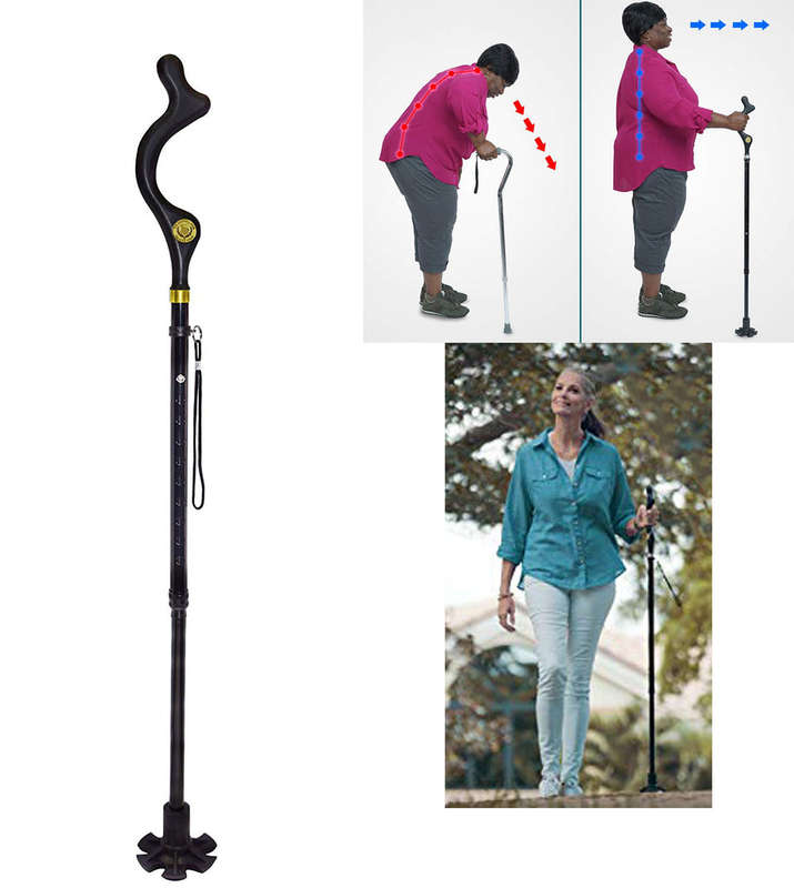 Sporting Goods Campbell Posture Cane Walking Stick Telescopic ...